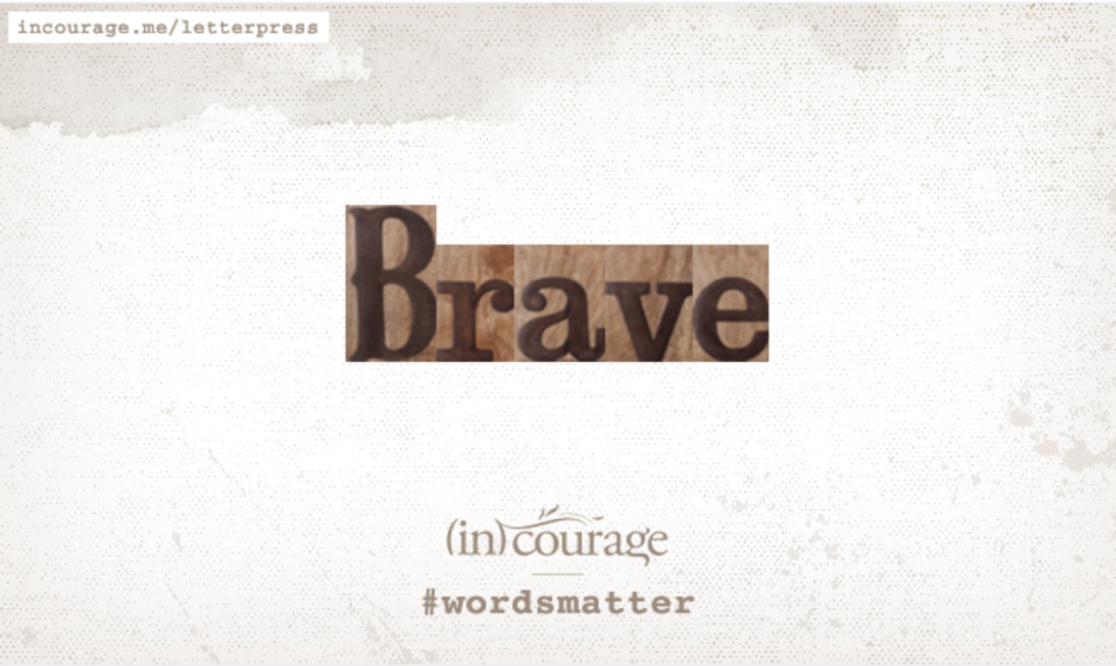 (In)Courage Brave Letterpress Blocks - The Beautiful Deep