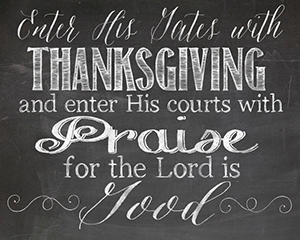 Free Thanksgiving Printable Psalm 100:4 - The Beautiful Deep