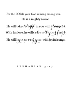 Zephania 3:17 Free Printable