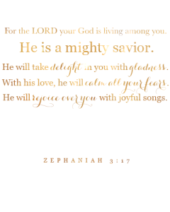 Zephaniah 3:17 gold printable